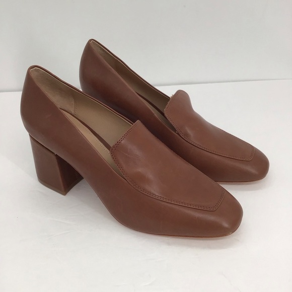 Antonio Melani Azelyn Leather Block Heel Shoe Career Bus Casual NWOT Size 9.5 - Picture 3 of 11